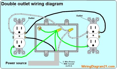 add junction box to split power to two receptacles|wiring electrical outlet in series.